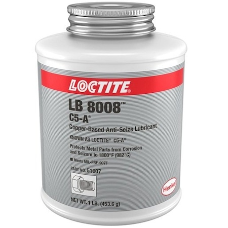 Henkel Anti-Seize Compound, Copper Grade, Can, Paste LB 8008 C5-A 1LB NET BRSH TP IDH 160796